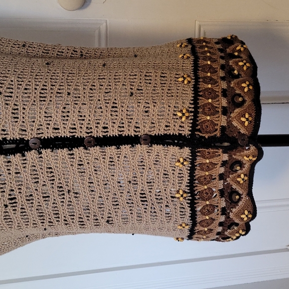 Koret Country Classics crochet boho vest vintage size Small - Picture 4 of 13